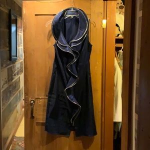 Blue iridescent zipper dress